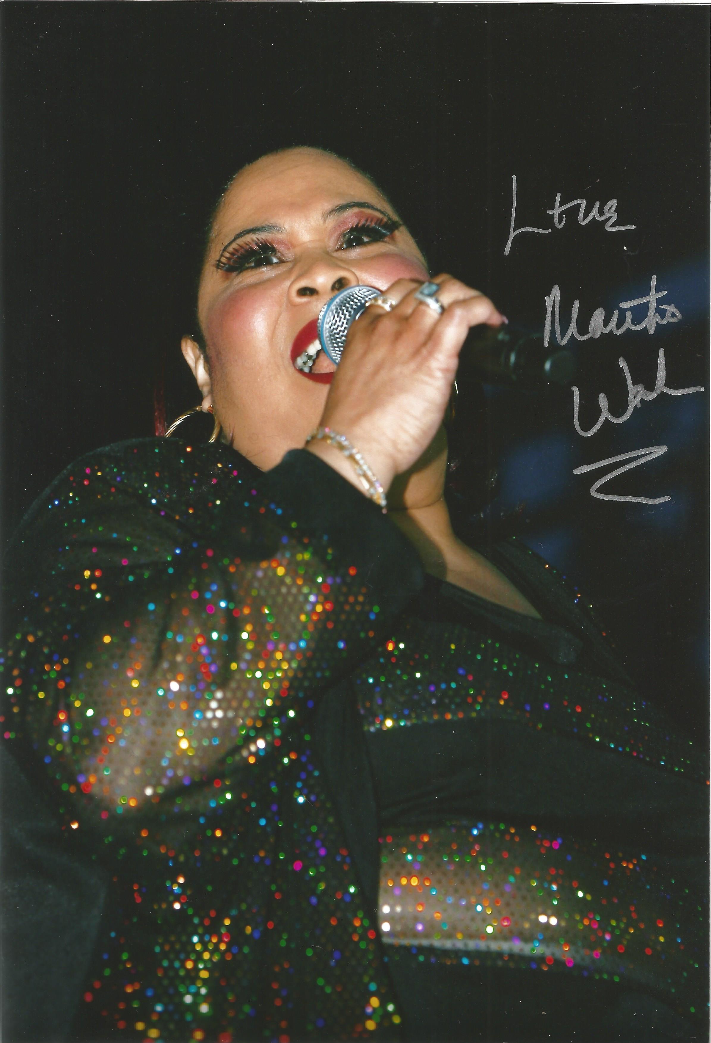 Singer Martha Wash signed 12x8 colour photo. All autographs come with a Certificate of Authenticity.