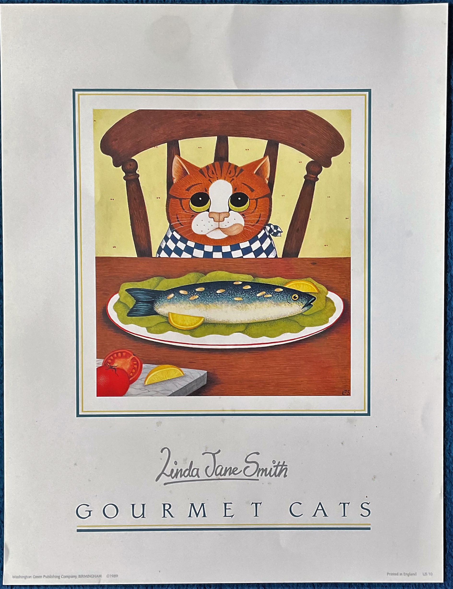 Linda Jane Smith signed Two Gourmet Cat prints. LJS10 + LJS12. Approx 14 x 18. All autographs come - Image 2 of 2