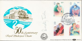 Dorothy Tutin signed 50th anniv Royal Shakespeare Theatre FDC. 28/4/82 Stratford upon Avon postmark.