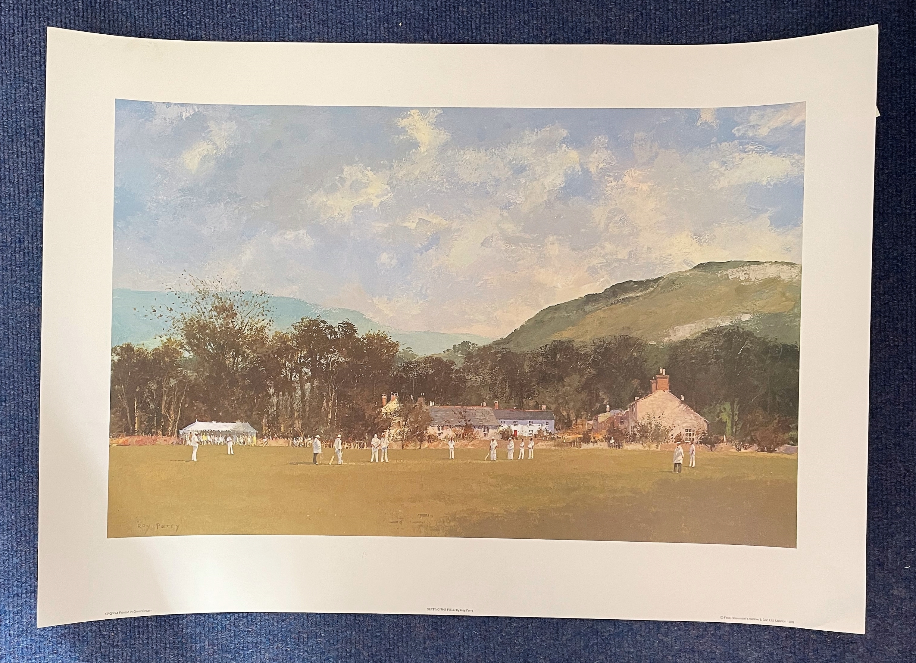 Roy Perry 27x18 colour Print. Print Titled Setting the Field. All autographs come with a Certificate