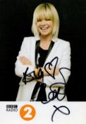 Zoe Ball signed 6x4 Radio 2 colour promo photo. All autographs come with a Certificate of