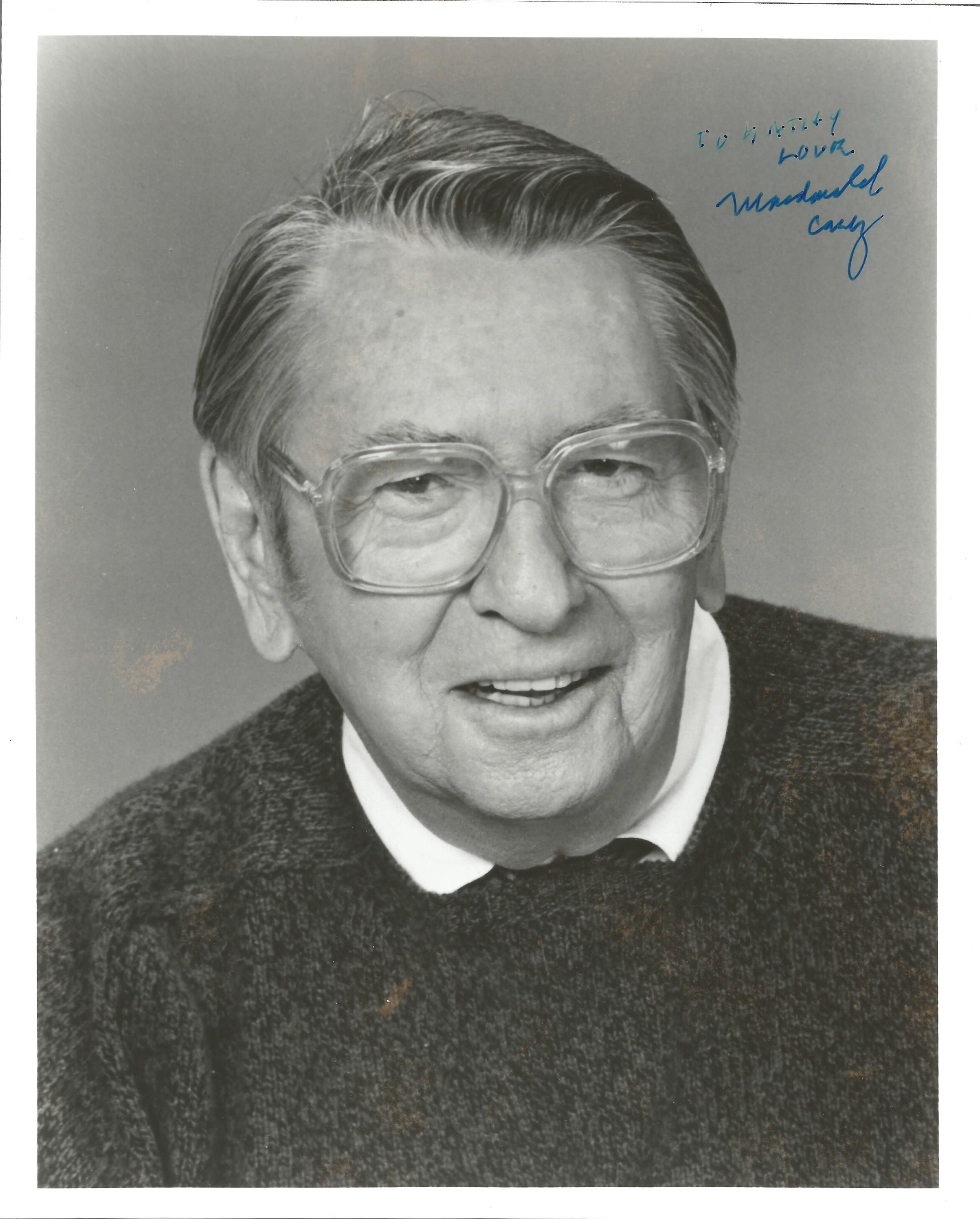 Actor Macdonald Carey signed 10x8 black and white photo, Est.