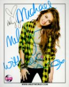 Miley Cyrus signed 10x8 colour promo photo dedicated. Good Condition. All autographs come with a