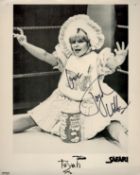 Toyah Wilcox signed vintage 10x8 black and white promo photo. Good Condition. All autographs come