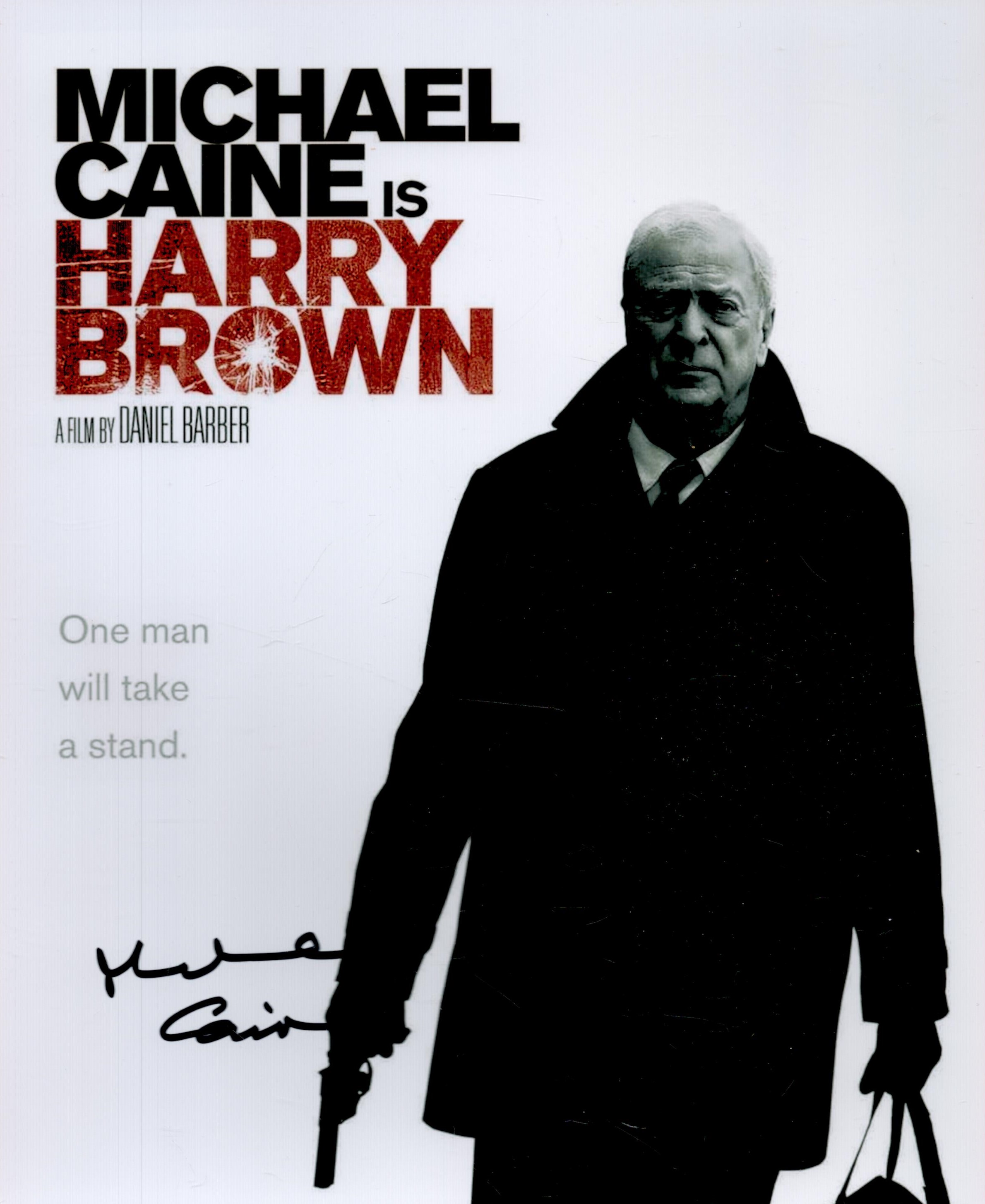 Michael Caine signed 10x8 Harry Brown colour promo photo. Good Condition. All autographs come with a