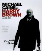 Michael Caine signed 10x8 Harry Brown colour promo photo. Good Condition. All autographs come with a