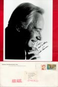 Jack Lemmon Signed 10 x 8 inch Black and White Photo. Signed in black ink, Dedicated.. Good