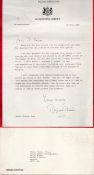 Former PM Margaret Thatcher Signed TLS Dated 17th June 1985 on 10 Downing Street Headed Paper.