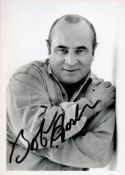 Bob Hoskins Signed 7 x 5 inch Black and White Photo. Signed in black ink. Good Condition. All