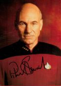 star Trek Actor Patrick Stewart Signed 7 x 5 inch Colour Photo. Signed in black ink. Good Condition.