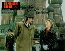 Sean Connery signed 10x8 colour French promo photo for the film Russia House. Good Condition. All