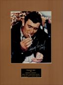 George Lazenby Signed 10x8 inch Colour Photo, Complete With Mount and Named Plaque. Good