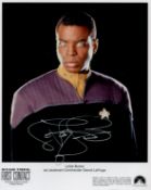LeVar Burton signed 10x8 Star Trek colour photo. Good Condition. All autographs come with a