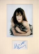 Elizabeth Hurley 16x12 overall mounted signature piece includes signed album page and stunning