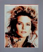 Christie Brinkley signed 12x10 overall mounted colour photo. Good Condition. All autographs come