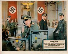 Jimmy Perry and David Croft Signed 10x8 inch Dad's Army Colour Lobby Card. Both Signed in Black ink.