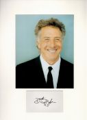 Dustin Hoffman 16x12 overall mounted signature piece includes signed album page and a colour