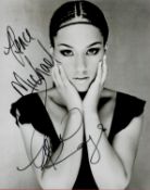Alicia Keys signed 10x8 black and white photo dedicated. Good Condition. All autographs come with