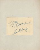 American Western Film Actor Tom Mix Signed Signature piece with doodle drawing. Signed in blue