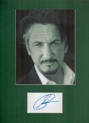 Sean Penn 16x12 overall mounted signature piece includes signed album page and black and white