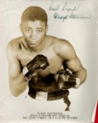 Floyd Patterson signed 10x8 black and white photo slightly creased at the top signature not