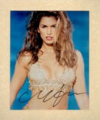 Cindy Crawford signed 12x10 overall mounted colour photo. Good Condition. All autographs come with a