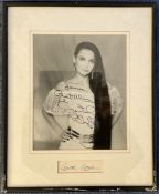 Crystal Gayle Signed 10x8 inch Black and White Photo, Housed in a Frame Measuring 14 x 12 inches