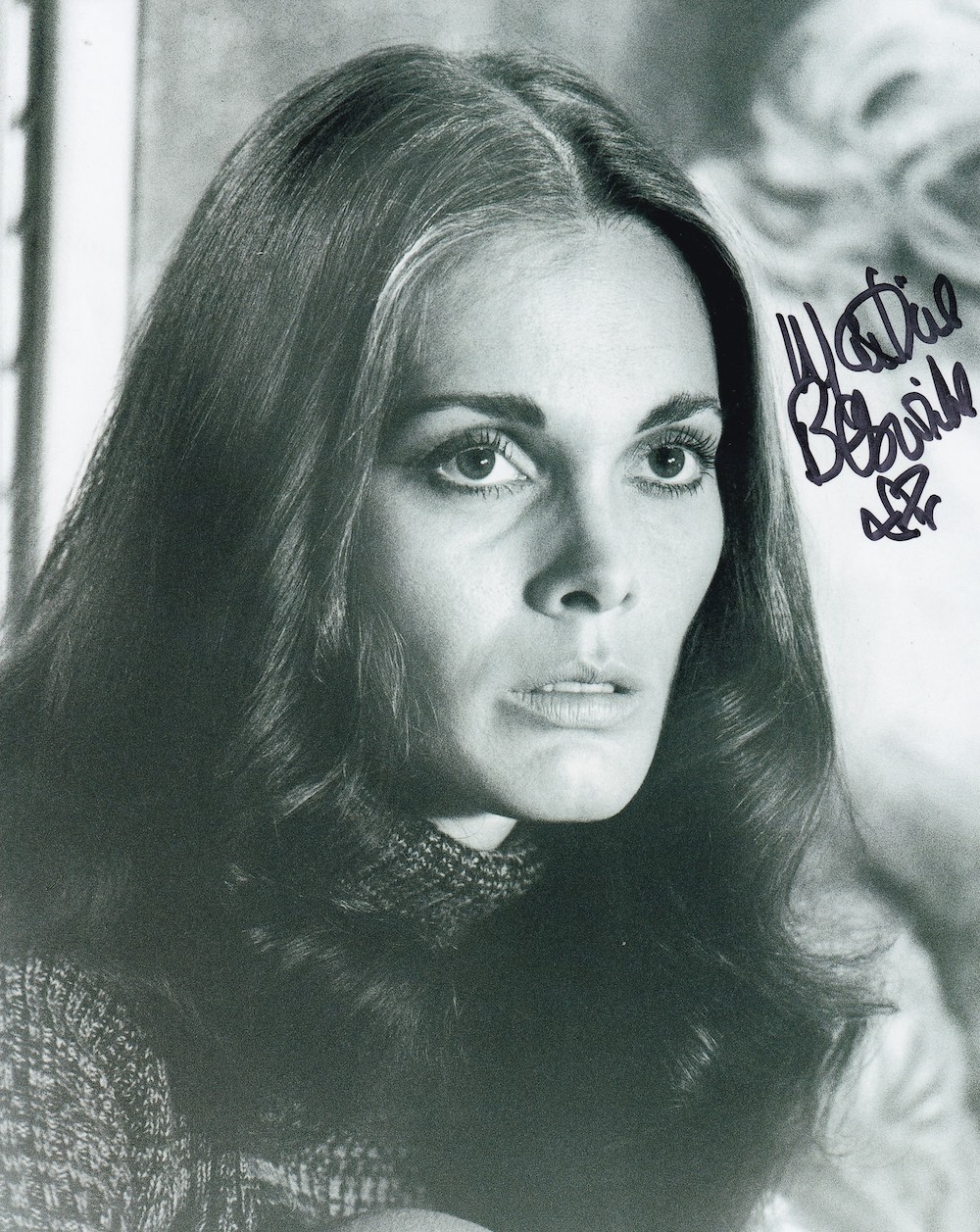 Martine Beswick James Bond Film Actress 10x8 inch Signed Photo. Good Condition. All autographs