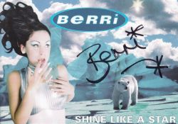 Berri English Singer, The Sunshine After the Rain 6x4 inch Signed Promo Photo. Good Condition. All