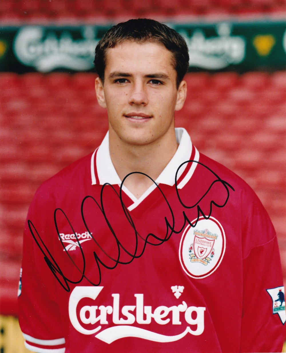 Michael Owen Former Liverpool Footballer 10x8 inch Signed Photo. Good Condition. All autographs come