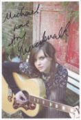 Amy MacDonald Scottish Singer, Songwriter 7x5 inch Signed Photocard. Good Condition. All