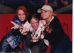 Atomic Kitten Chart Topping Girl Band Fully Signed 7x5 inch Photo. Good Condition. All autographs