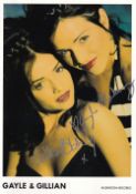 Gayle and Gillian Blakeney Australian Twin Actresses and Recording Artists Dual Signed 8x6 inch