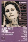 Alison Moyet Chart Topping Singer 6x4 inch Signed Promo Photo. Good Condition. All autographs come