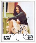 Sandi Thom Scottish Singer, Songwriter 8x6 inch Signed Promo Leaflet. Good Condition. All autographs