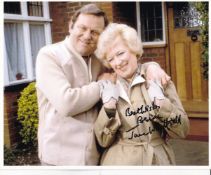 June Whitfield Late Great Carry On Film Actress 10x8 inch Signed Photo. Good Condition. All