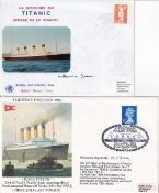 Bertram V. Dean, Millvina Dean Brother and Sister Survivors of the Titanic Tragedy 2x Signed FDC'