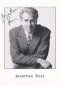 Johnathan Ross Popular Chat Show Host 8x6 inch Signed Photo. Good Condition. All autographs come