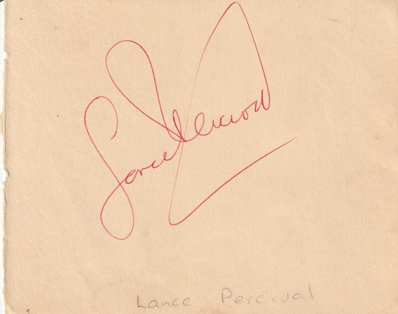 Lance Percival Carry On Film Actor Signed Vintage Page. Good Condition. All autographs come with a