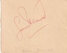 Lance Percival Carry On Film Actor Signed Vintage Page. Good Condition. All autographs come with a