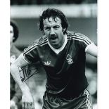 Frank Clark Nottingham Forest Legend Three 10x8 inch Signed Photos. Good Condition. All autographs