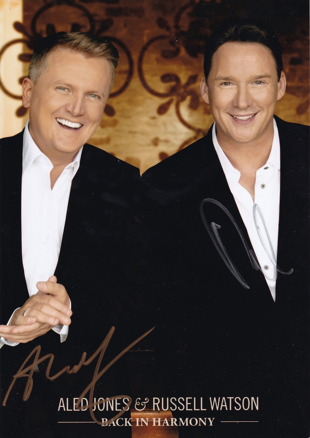 Russell Watson and Aled Jones Classical Singing Duo 12x8 inch Signed Photo. Good Condition. All