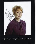 Una Stubbs Late Great British Actress 10x8 inch Signed Photo. Good Condition. All autographs come