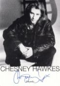 Chesney Hawkes Chart Topping Singer 6x4 inch Signed Promo Photo. Good Condition. All autographs come