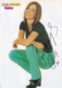 Louise Chart Topping Singer and Model 10x Signed A4 Magazine Pages. Good Condition. All autographs