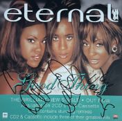 Eternal Chart Topping Girl Band Fully Signed 12x12 inch Signed Promo Photo. Good Condition. All