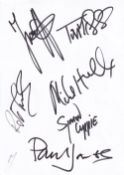 Paul Jones, Tom McGuinness, Rob Townsend, Simon Currie The Manfreds Card Signed by Six. Good