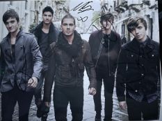 The Wanted Chart Topping Boy Band Fully Signed 16x12 inch Photo. Good Condition. All autographs come