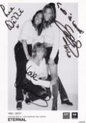 Eternal Chart Topping Girl Band Fully Signed 8x6 inch Signed Promo Photo. Good Condition. All