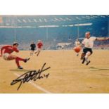 Geoff Hurst 1966 World Cup Winner and Hattrick Hero 7x5 inch Signed Photo. Good Condition. All